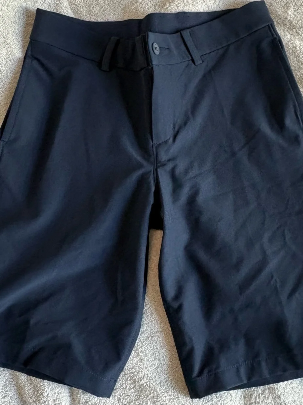 Nike Men's Navy Flat-Front Performance Shorts